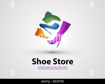 shoes vector design template. sale or Shopping icon. Stock Photo