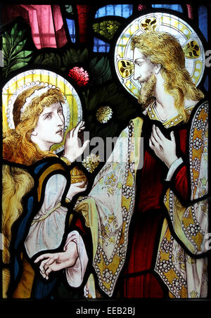 The Risen Christ Appearing to St Mary Magdalene by Firm: Jones & Willis Ltd Stock Photo