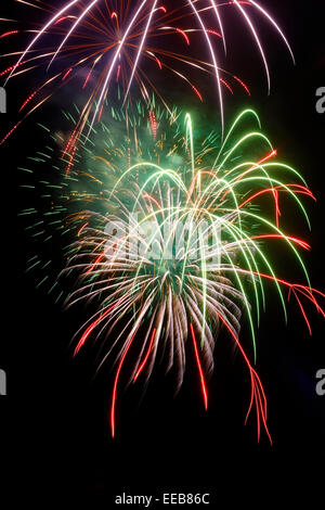 Fireworks on a black background Stock Photo