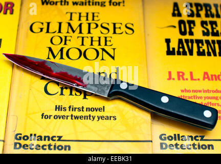 Vintage Gollancz detective fiction, London Stock Photo