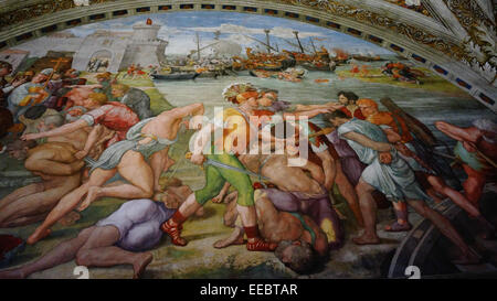 Paintings in Vatican museum, Raphael's Rooms Stock Photo