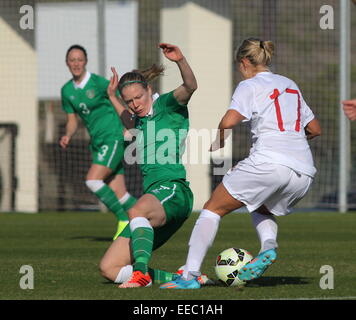 La Manga Club, Spain. 15th January, 2015. Norway versus Republic of Ireland Women's International Friendly at La Manga Club, Spain. Credit:  Tony Henshaw/Alamy Live News Stock Photo