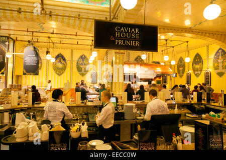 Harrods Caviar house in the interior of Harrods department store, Knightsbridge London UK Stock Photo