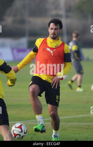 La Manga Club, Spain. 15th January, 2015. Mats Hummels , Borussia Dortmund Training at La Manga Club, Spain. Credit:  Tony Henshaw/Alamy Live News Stock Photo