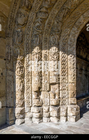 Archway carvings, Malmesbury Abbey Stock Photo
