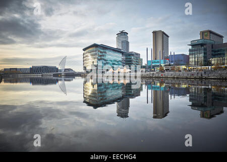 Media City UK in Salford Quays, home of the BBC and ITV. Stock Photo