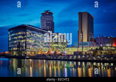 Media City UK in Salford Quays, home of the BBC and ITV, Granada. Stock Photo