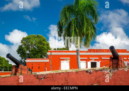 Fort Frederik along the waterfront in Frederiksted, St Croix, US Virgin Islands Stock Photo