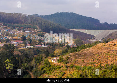 BULEMBU, SWAZILAND, AFRICA - Former asbestos mining town, now largely unoccupied. Stock Photo