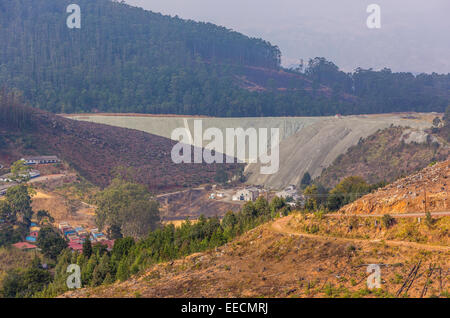 BULEMBU, SWAZILAND, AFRICA - Tailings at former asbestos mining town, now largely unoccupied. Stock Photo