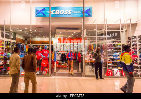 SOWETO, JOHANNESBURG, SOUTH AFRICA - The Cross Trainer store selling sporting goods, in Maponya Mall shopping center. Stock Photo