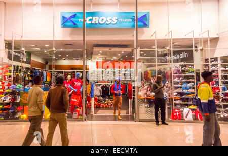 SOWETO, JOHANNESBURG, SOUTH AFRICA - The Cross Trainer store selling shoes and sporting goods, in Maponya Mall shopping center. Stock Photo