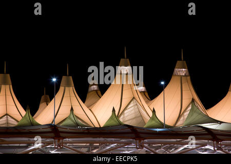 Jeppesen Terminal roof, Denver International Airport,  Denver, Colorado Stock Photo