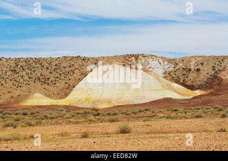 The Breakaways are a semi-arid desert made of eroded mesas and hills, near Coober Pedy, South Australia, SA, Australia Stock Photo