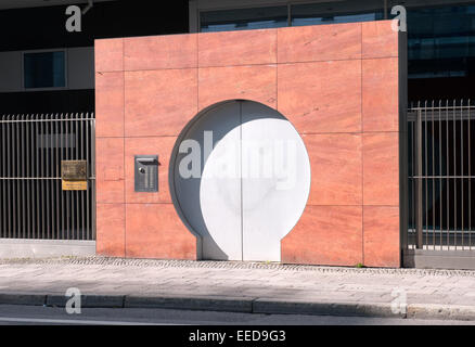 Berlin, Germany, input the Chinese Embassy to Brueckenstr. Stock Photo