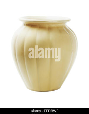 Empty Flower Vase On White Background Stock Photo