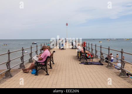 Swanage Pier in Dorset, England. Stock Photo