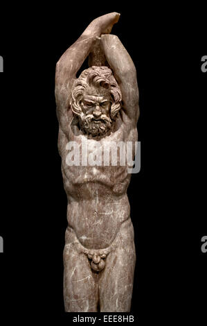 Statue of Marsyas Sculpture Roman copy from a Greek original of the 4th century BC Pavonazzetto marble cm 266 ( In Greek mythology the satyr Marsyas is a central figure in two stories involving death )  Roman Rome Capitoline Museum Italy Italian Stock Photo