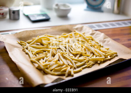 the french fries on roaster Stock Photo