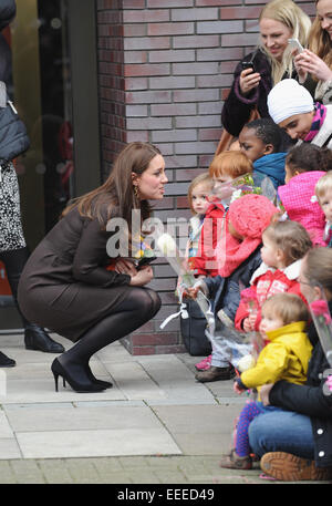 London, UK. 16th Jan, 2015. Kate, Duchess of Cambridge attends event ...