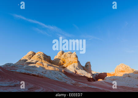 Rock formations in the White Pocket which is part of the Vermilion Cliffs National Monument. Stock Photo