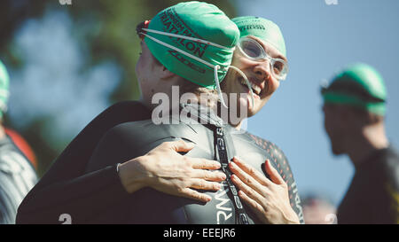 Annual triathlon at Blenheim Palace, 2014. Stock Photo