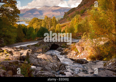 Ashness Bridge in the Lake District. Stock Photo