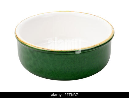 Empty Green Ceramic Bowl Stock Photo