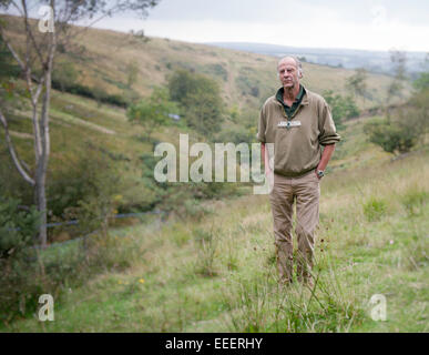 Sir Ranulph Fiennes at home on his farm Stock Photo