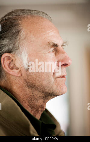 Sir Ranulph Fiennes at home on his farm Stock Photo