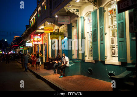 Bourbon Street, New Orleans, Louisiana Stock Photo