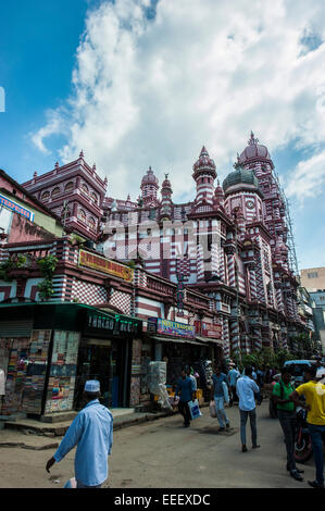 Jami-Ul-Alfar Mosque in Colombo, Sri Lanka. Stock Photo