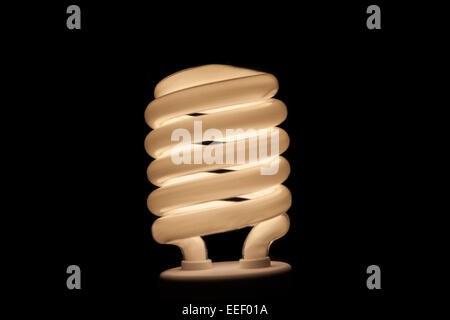 CFL lightbulb, compact fluorescent lamp ,compact fluorescent light,energy saving lightbulb, 6500K Stock Photo