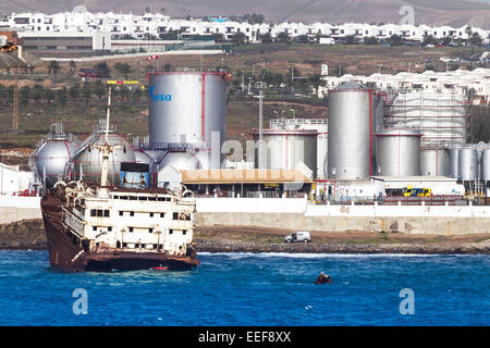 Disa oil depot Arrecife, Lanzarote, Canary Islands. Stock Photo