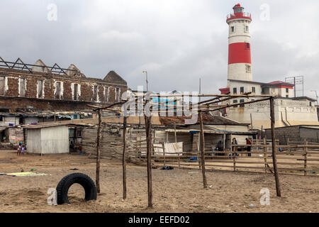 Jamestown lighthouse, Accra, Ghana, Africa Stock Photo