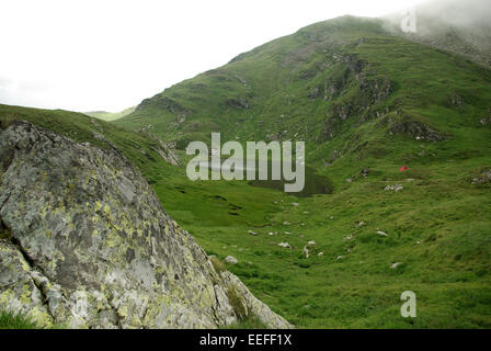 Capra lake in the Transylvanian Alps, Romania. Goat lake in Carpathians ...