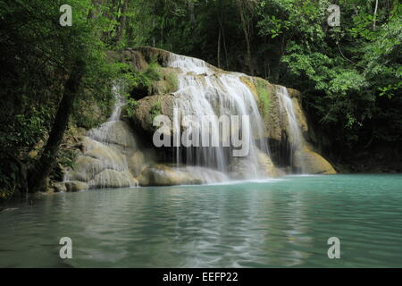 Erawan National Park, Kanchanaburi Province, Thailand, Asia Stock Photo ...