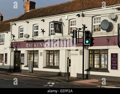 Cannington a village in Somerset near to the Site of Hinkley Point C nuclear Power Station. The Kings Head Pub Stock Photo