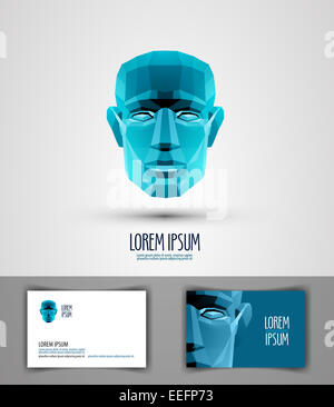 human vector logo design template. head or robot icon. Stock Photo