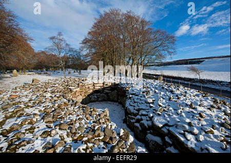 4000 Year old Prehistoric Burial Cairns of Bulnuaran of Clava,near Culloden, Inverness. Scotland.  SCO 9424. Stock Photo