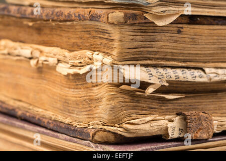 Open old book blank on white background Stock Photo