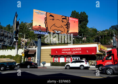 Mike Tyson billboard on the Sunset Strip