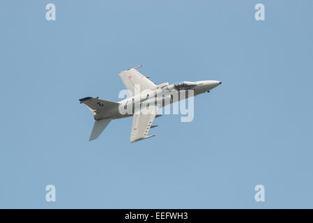 AMX International A-11 Ghibli ground attack fighter jet of the Italian Air Force displays at the Royal International Air Tattoo Stock Photo