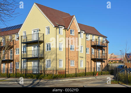 New mixed housing development nearing completion (few occupied some empty) Harold Hill Romford London England UK