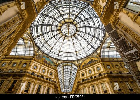 Vittorio Emanuele gallery in Milan, Italy Stock Photo