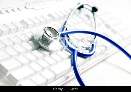 Stethoscope and keyboard Stock Photo - Alamy
