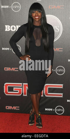 ESPN hosts the official 'BODY at ESPYS' pre-party celebrating the 6th annual 'Body Issue' held at Lure Nightclub - Arrivals  Featuring: Aja Evans Where: Los Angeles, California, United States When: 15 Jul 2014 Stock Photo