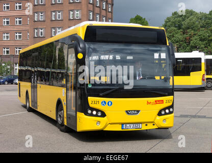 Berlin, Germany, a Euro City pulls into the station Berlin-Spandau Stock Photo