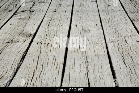 Podium. flooring from the old rotten planks. Stock Photo