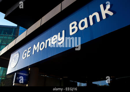 The headquarter of GE Money Bank, sign Prague Czech Republic Stock Photo